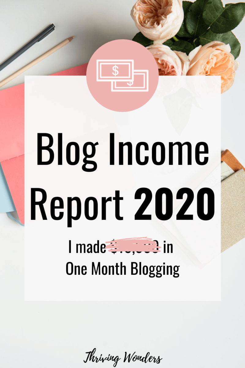 Blog Income Report 2020: The Truth - Thriving Wonders